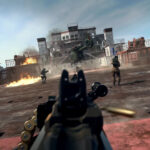 A player engaging enemies on the Konni ship in COD Warzone DMZ