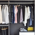 clothes in closet
