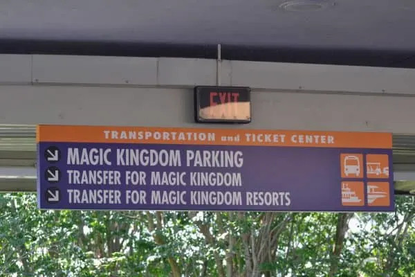 Sign for the Transportation and Ticket Center at Disney World