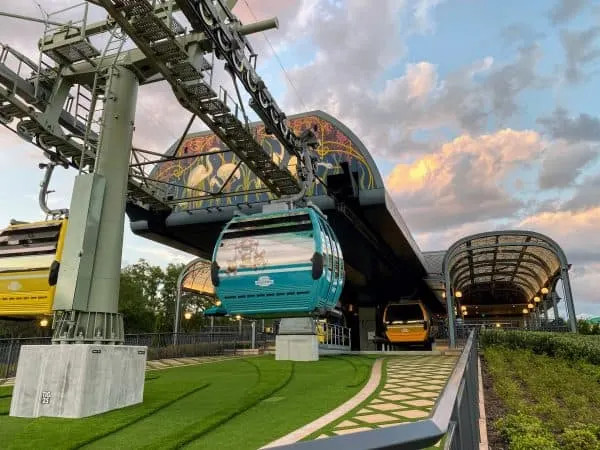 Disney Skyliner station at Epcot's International Gateway