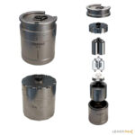 CP3 Radioactive Transport Container by Lemer Pax: A custom-designed shielded container for safe transport of radioactive materials, showcasing robust construction and radiation protection.