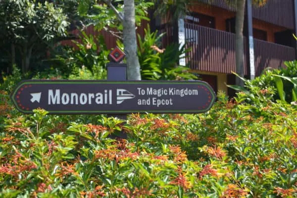 Disney's Polynesian Village Resort Monorail Station Sign