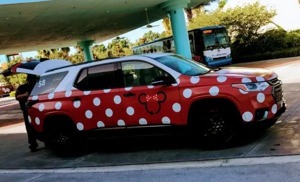 Disney Minnie Van exterior shot in motion