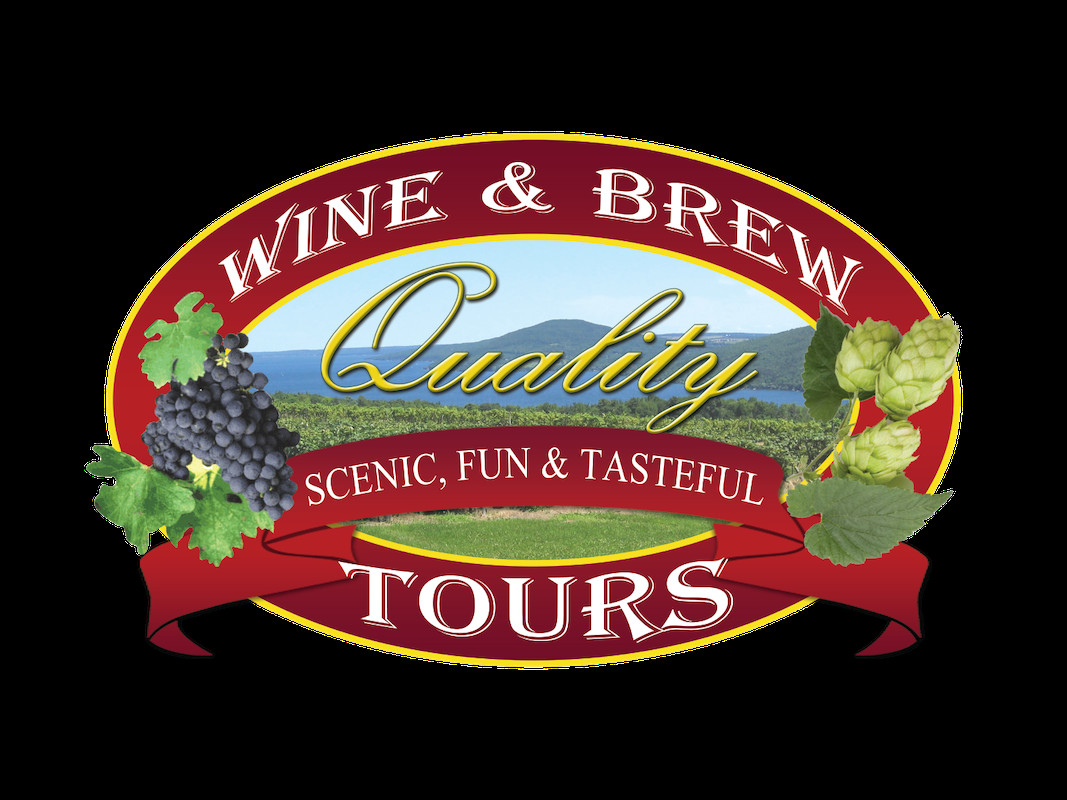 Quality Wine &amp; Brew Tours Logo, Scenic and Fun Wine Tours since 1996