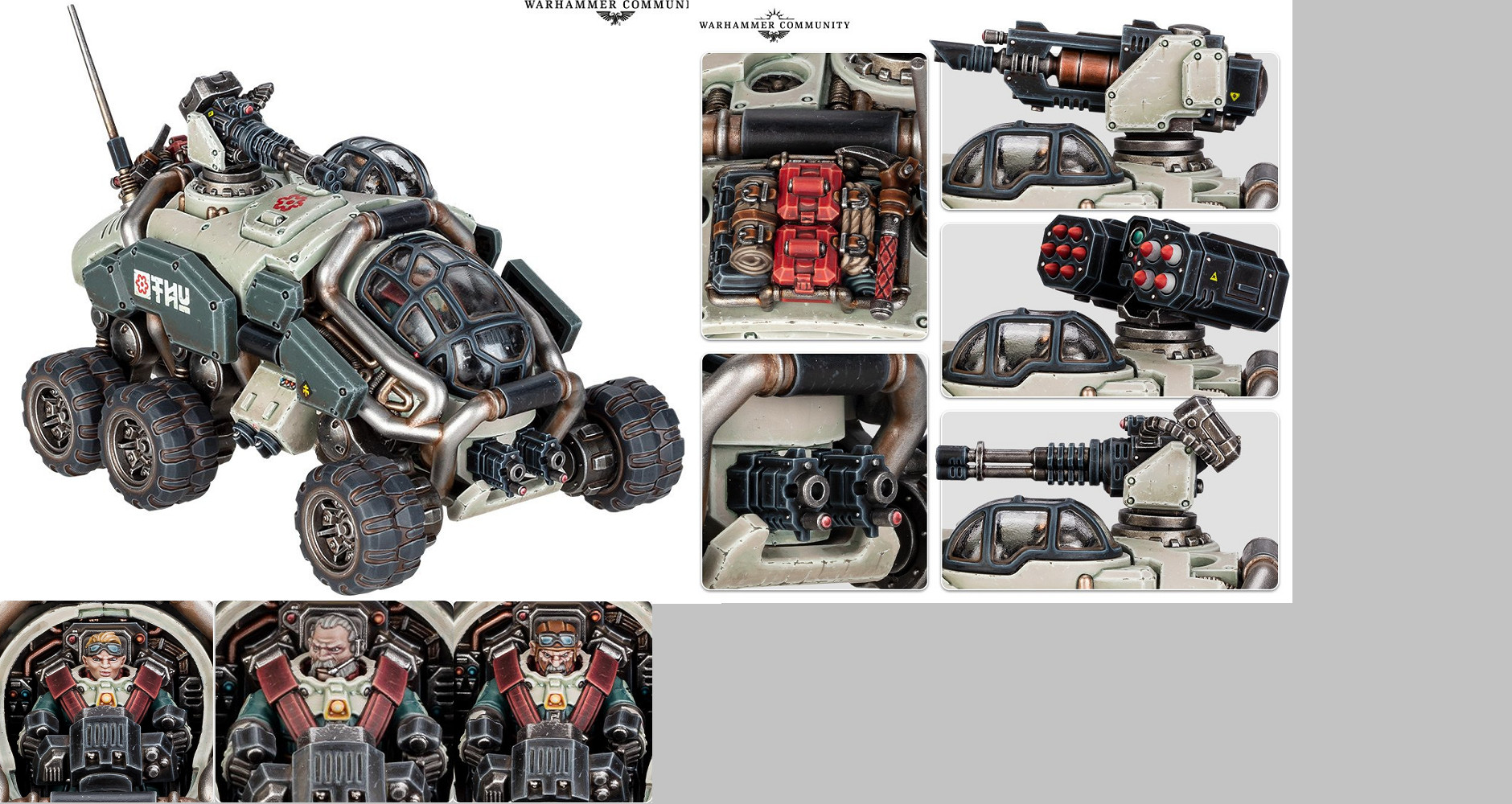 Leagues of Votann Sagitaur ATV in white studio background.