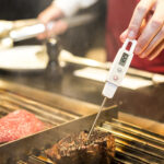 Taking steak temp