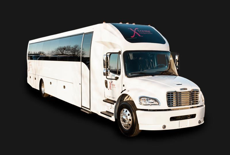 Extended limo bus, the largest in the fleet, perfect for massive group transportation needs