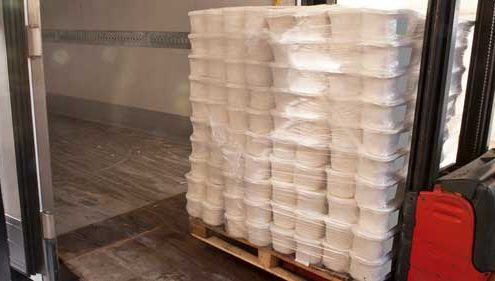 Ice cream being transported