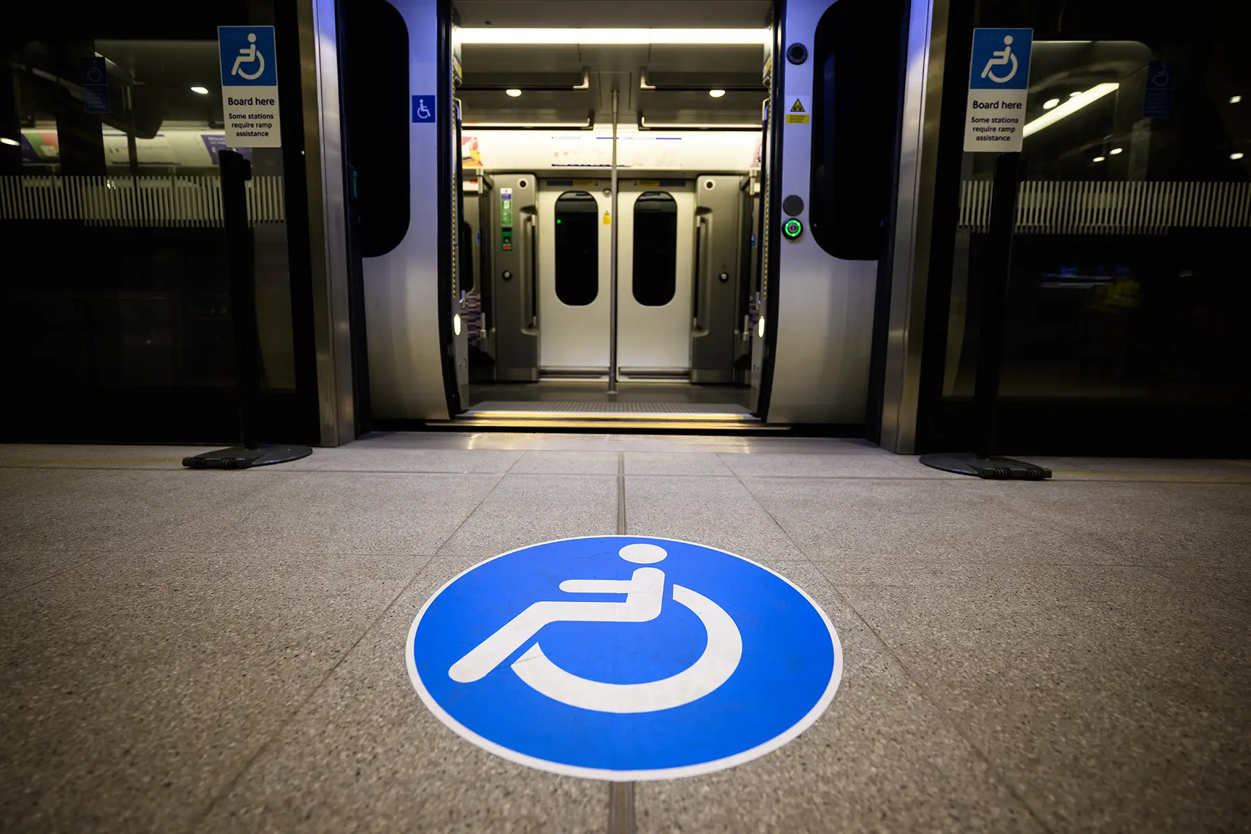 Priority boarding area signage